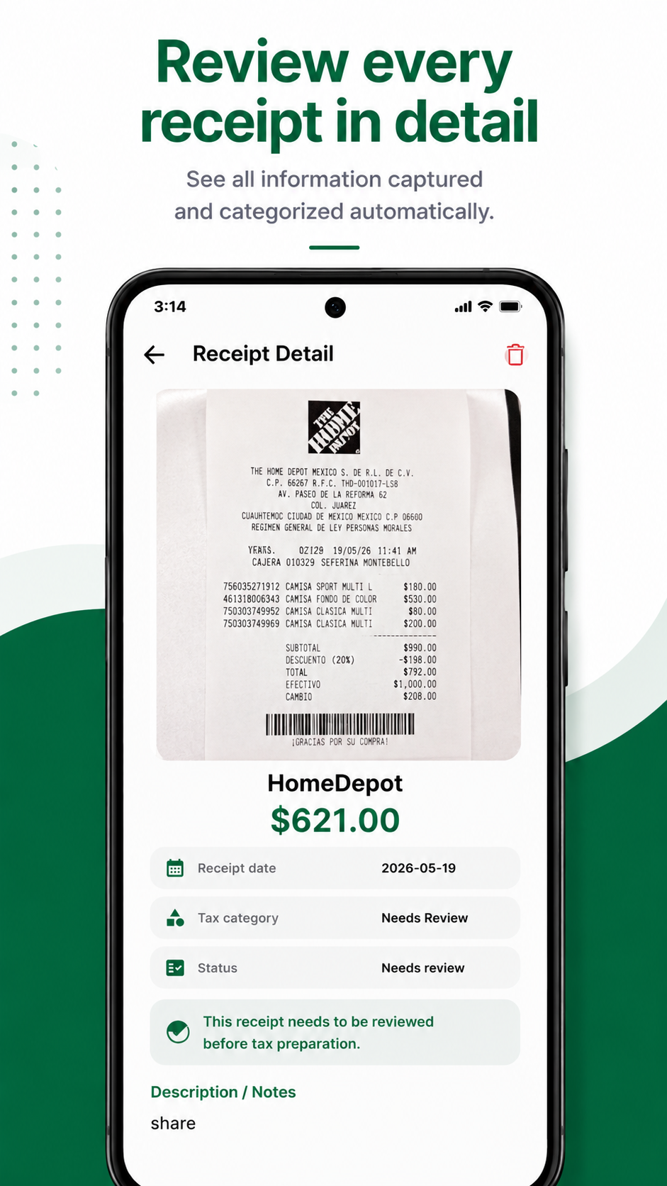 TaxPocket Receipts — Smart Receipt Scanner & Expense Manager